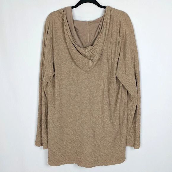 Pure Jill Hooded Kangaroo Pocket Sweater Textured - Picture 2 of 5